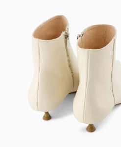 Agl Enkellaars Lenor Bootie Off White*Dames Laarzen