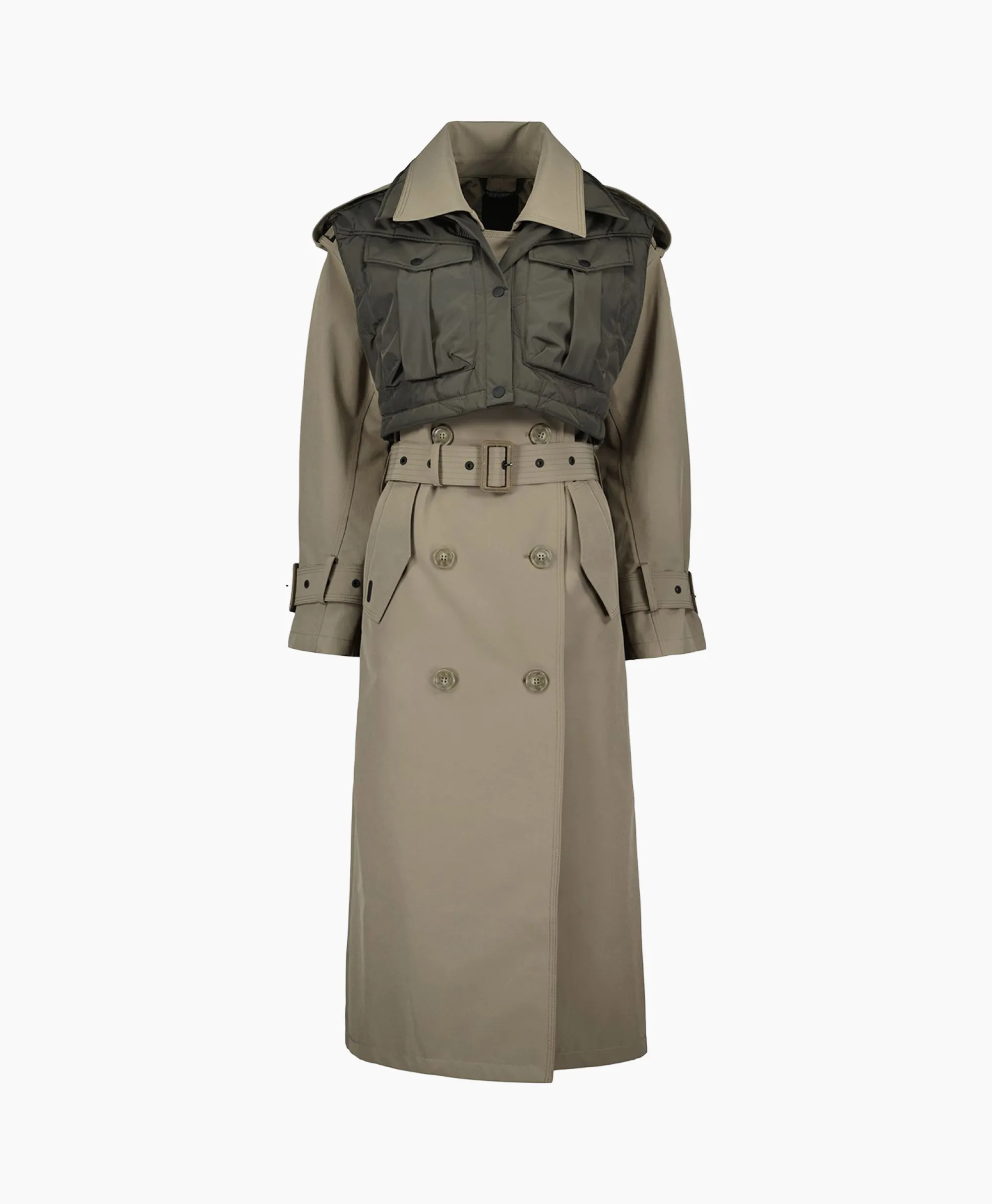 Airforce Trenchcoat Body Warmer Trench Khaki*Dames Jassen