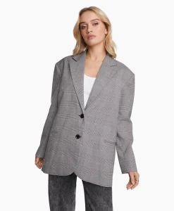 Alix The Label Blazer Woven Special Checked Zwart*Dames Blazers