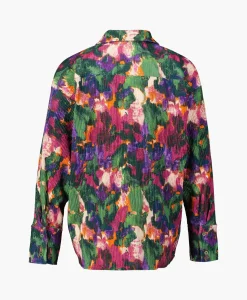 Alix The Label Blouse Woven Camouflage Flower Zwart*Dames Blouses