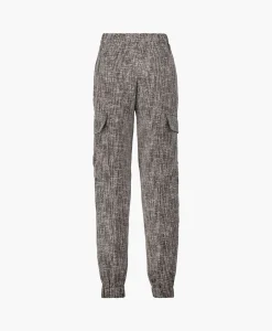 Alix The Label Cargobroek Woven Boucle Cargo Zwart*Dames Broeken