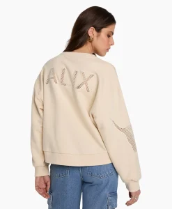 Alix The Label Pullover Knitted Mesh Ecru*Dames Truien