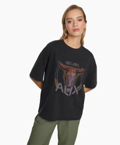 Alix The Label T-Shirt Korte Mouw Knitted Bull Zwart*Dames T-Shirts & Tops