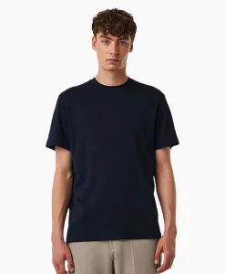 Alpha Tauri T-Shirt Korte Mouw Jopin Donker Blauw*Heren T-Shirts