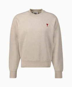 Ami Paris Sweater Ami De Coeur Ecru*Heren Truien