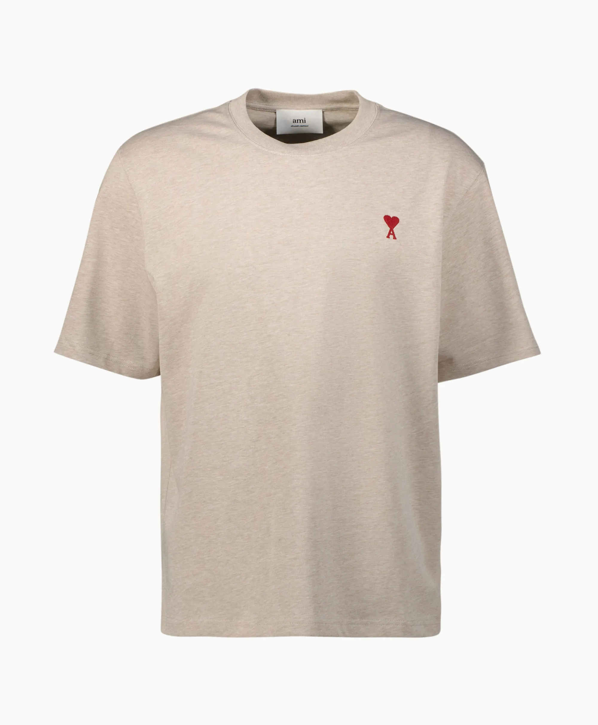 Ami Paris T-Shirt Korte Mouw Ami De Coeur Ecru*Heren T-Shirts