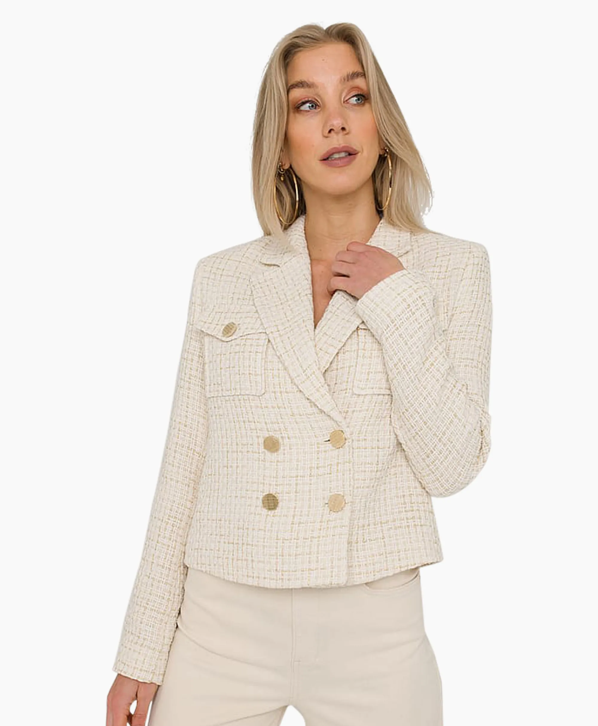 Anna Van Toor Blazer 33A01-02613 Off White*Dames Blazers