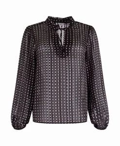 Anna Van Toor Blouse 74A05-03367 Zwart*Dames Blouses