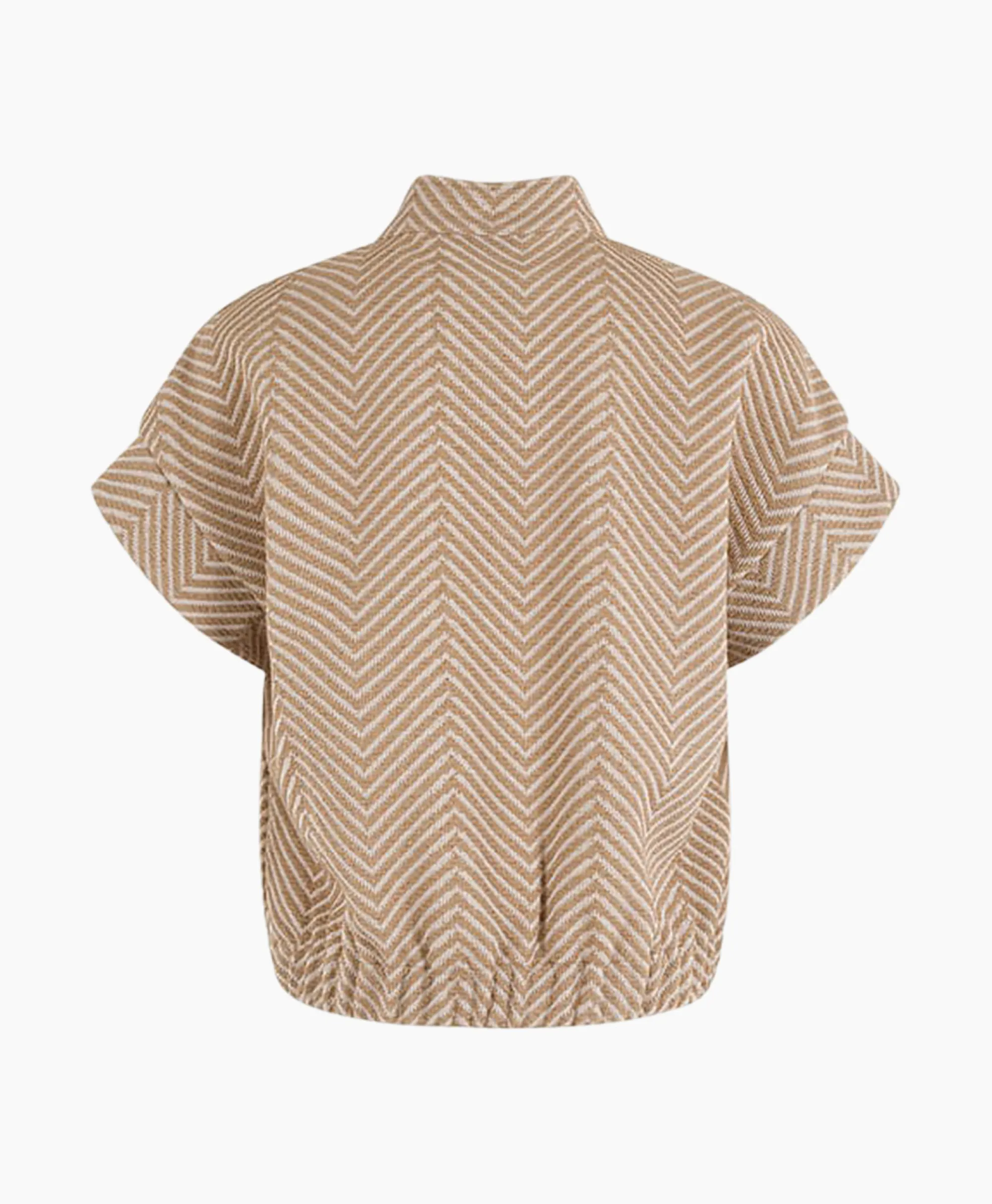 Anna Van Toor Gilet 26A11-02097 Zand*Dames Blouses