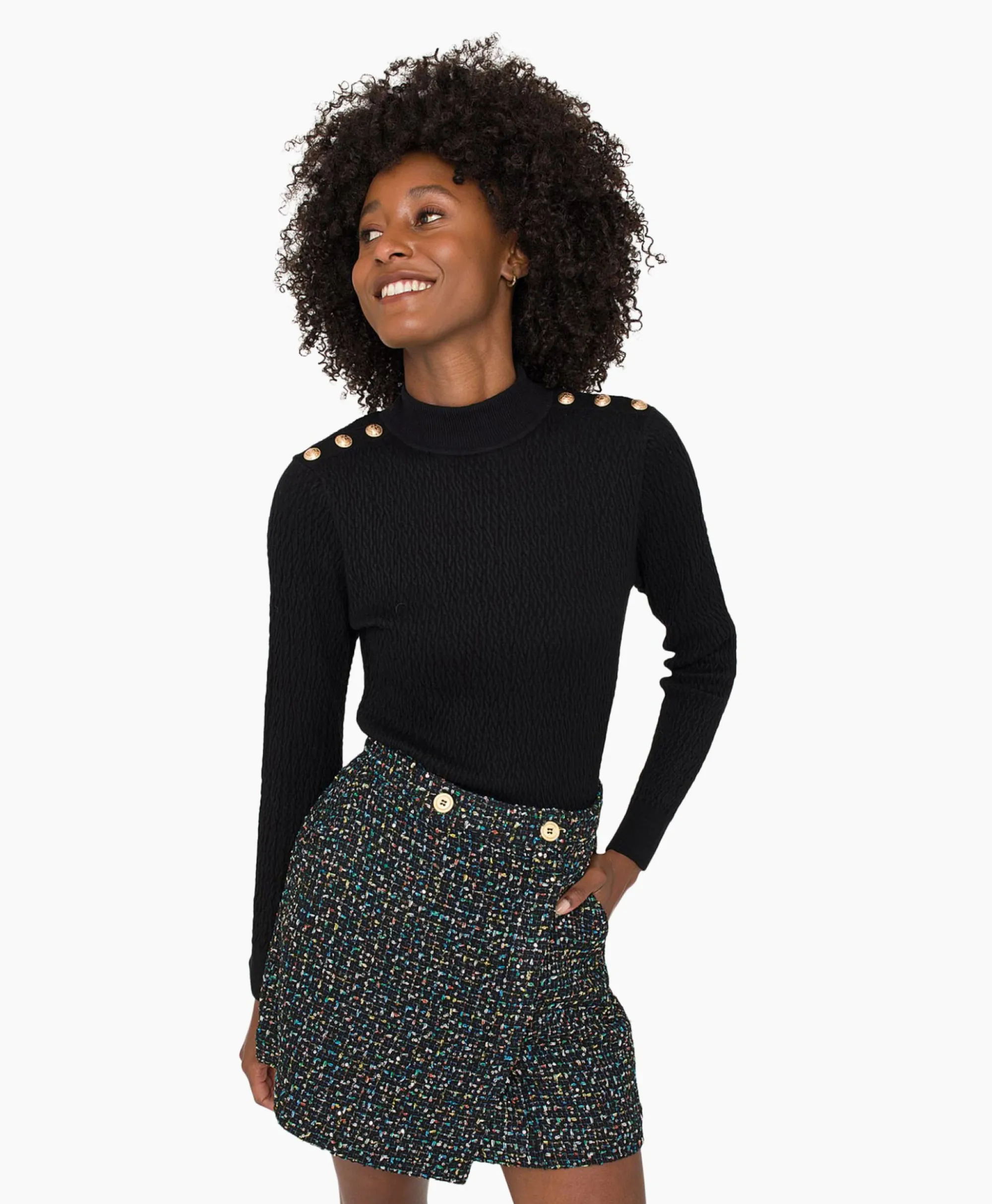 Anna Van Toor Rok 26A03-02650 Zwart*Dames Rokken