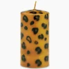 Anna+nina Kaars Small Leopard Print Pillar Candle Bruin*Lifestyle Lifestyle