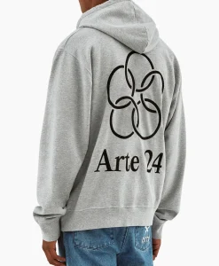 Arte Antwerp Hoodie Arte'24 Circles Back Grijs*Heren Truien