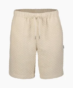 Arte Antwerp Korte Broek Jacquard Croche Off White*Heren Broeken