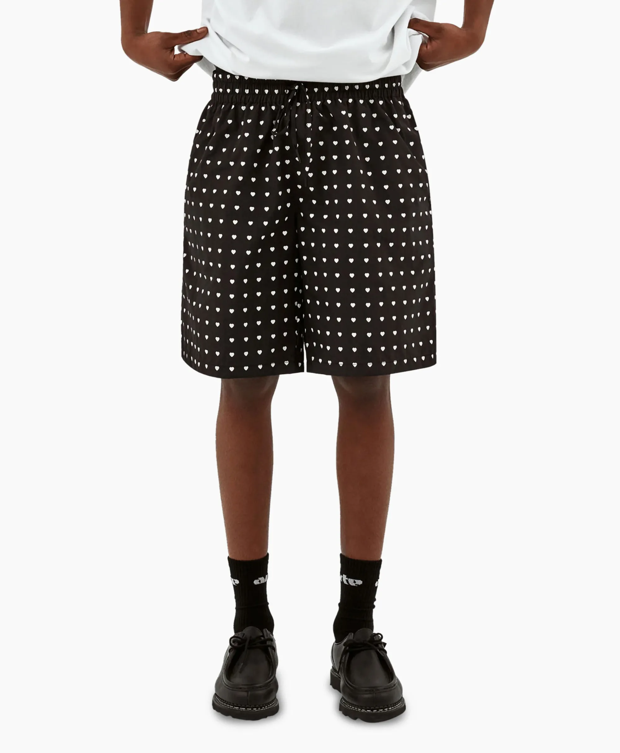 Arte Antwerp Korte Broek Heat Print Zwart*Heren Broeken