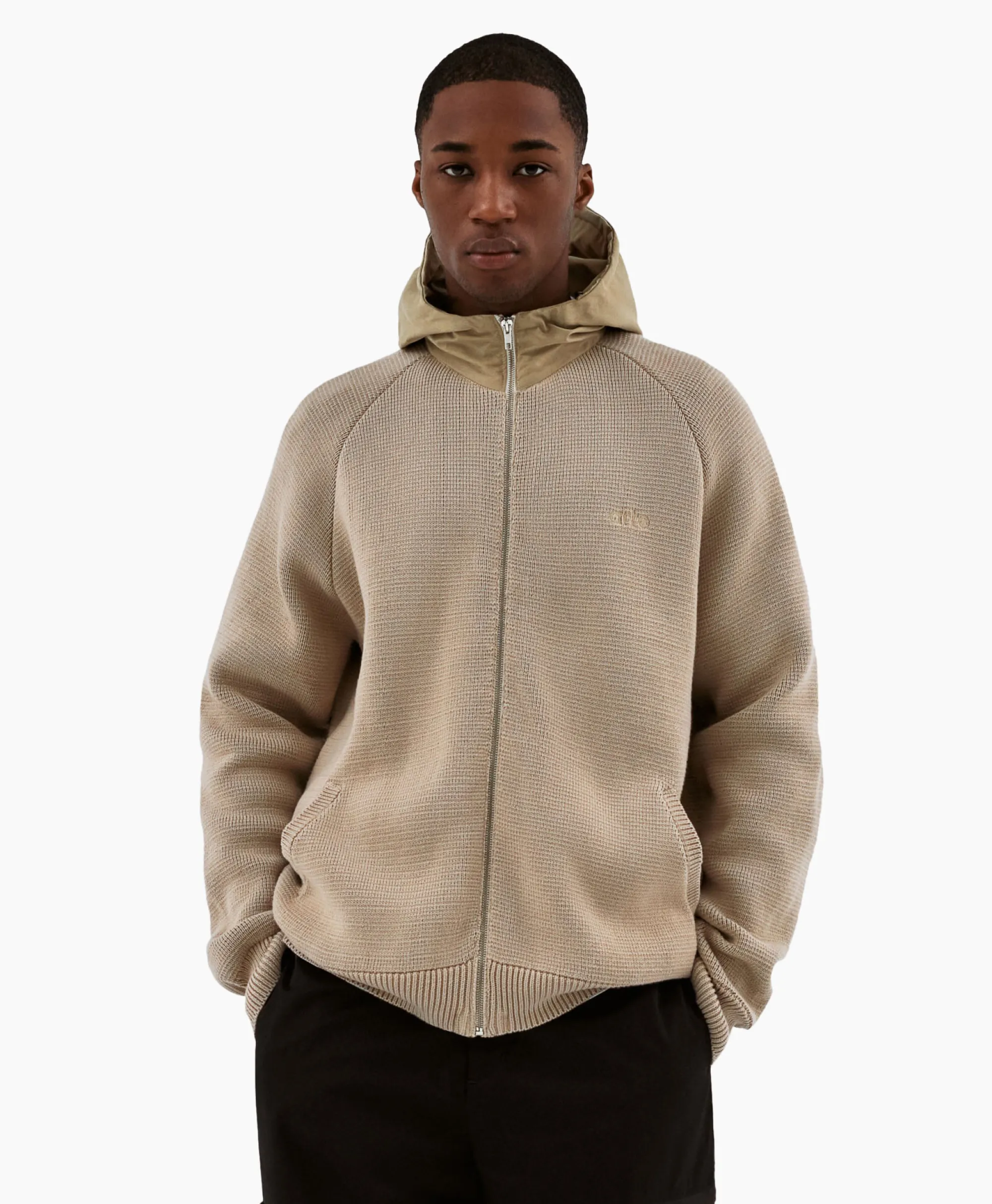 Arte Antwerp Vest Nylon Hood Off White*Heren Vesten