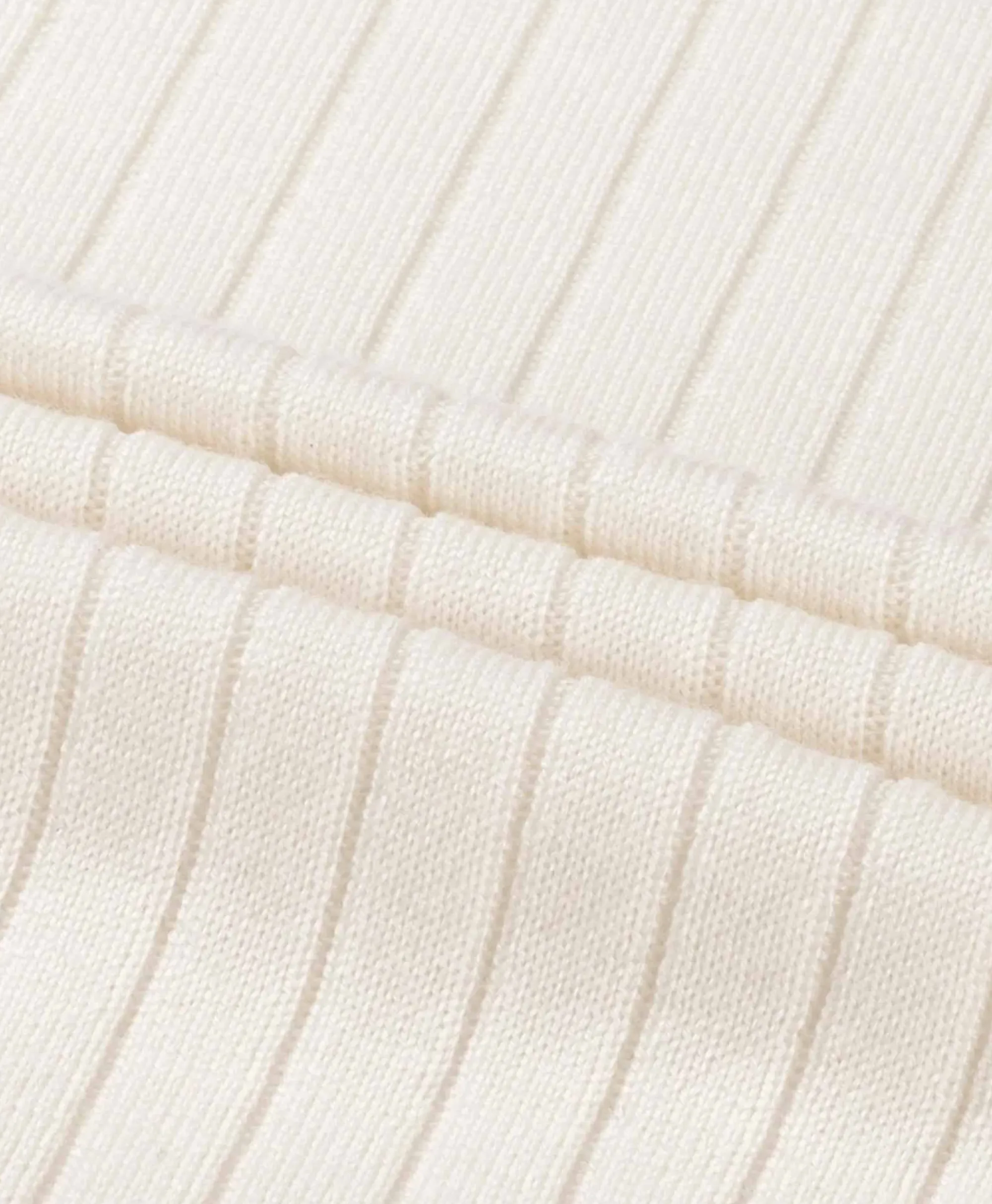 Aurelien Pullover Rib Zip Polos Ls Ivoor / Naturel*Heren Truien