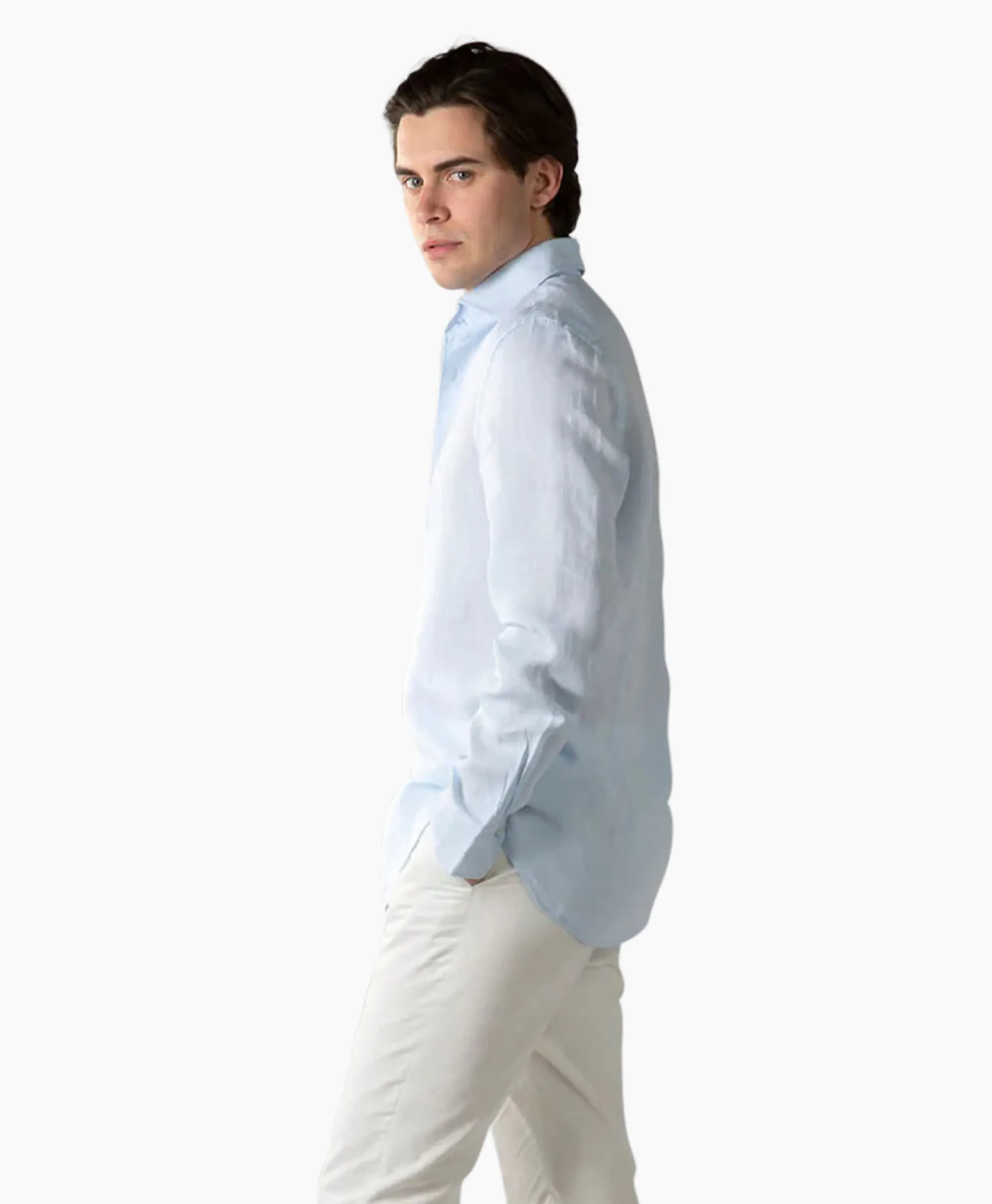 Aurelien Overhemd Seaside Shirt Licht Blauw*Heren Overhemden