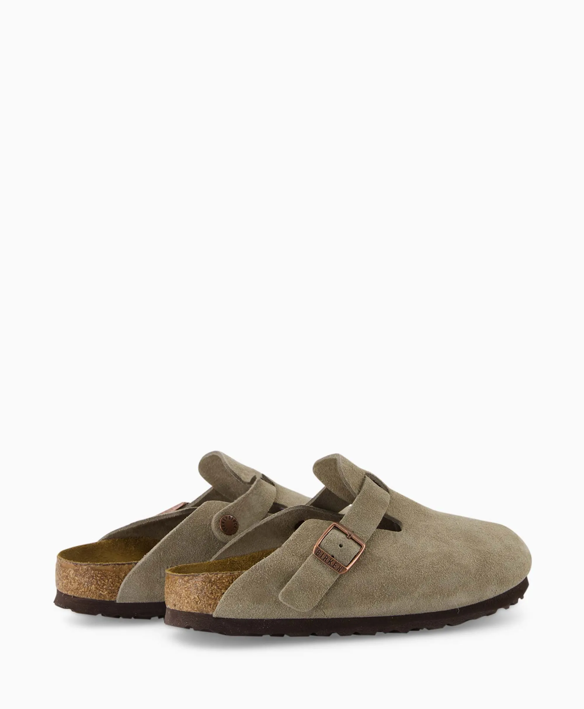 Birkenstock Instapper Boston Sfb Taupe*Heren Instappers