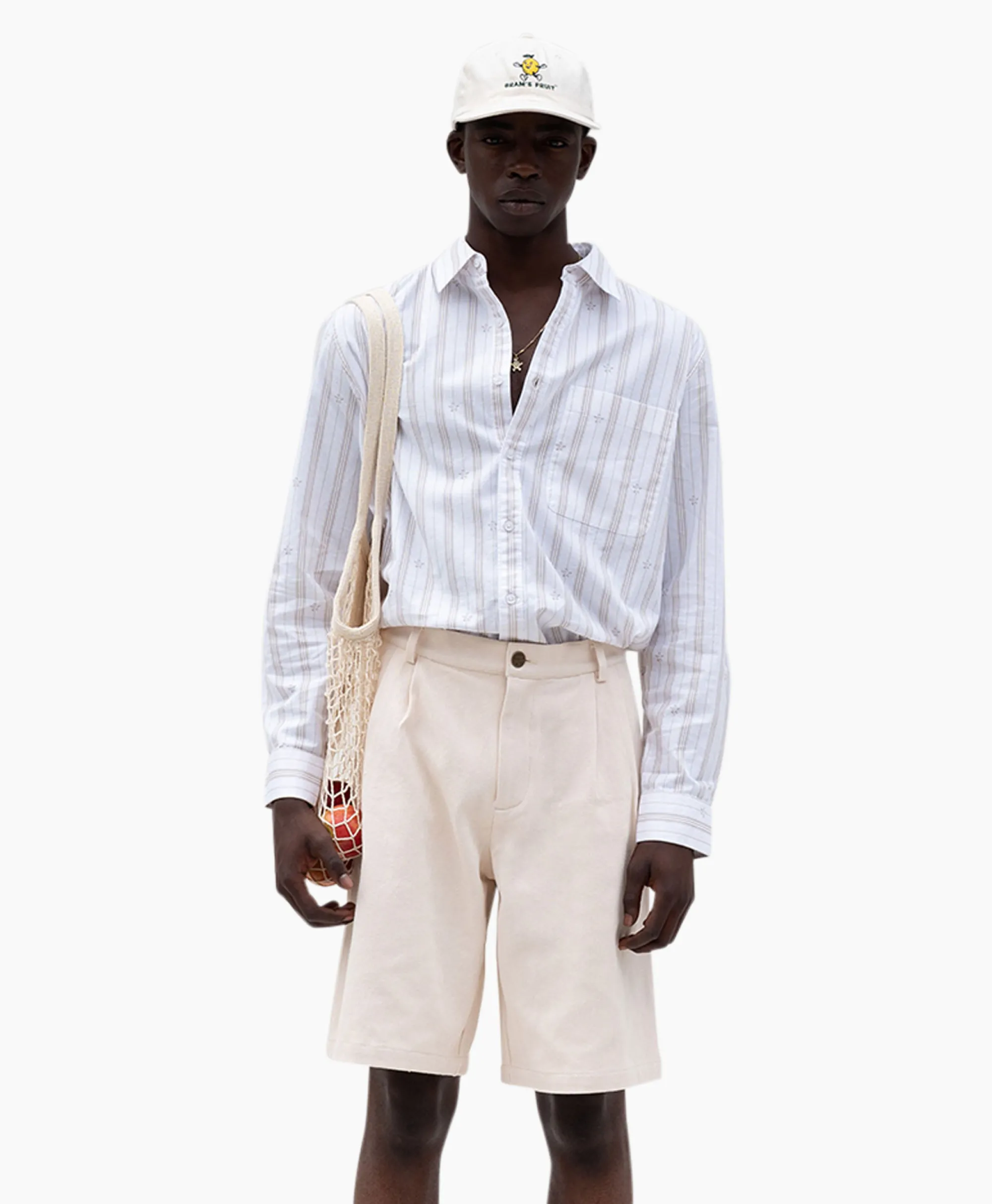 Bram's Fruit Bram's Fruit Overhemd Lemon Pattern Shi Beige*Heren Overhemden