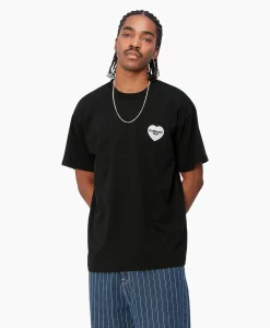 Carhartt Wip T-Shirt Korte Mouw S/S Heart Bandana Zwart*Heren T-Shirts