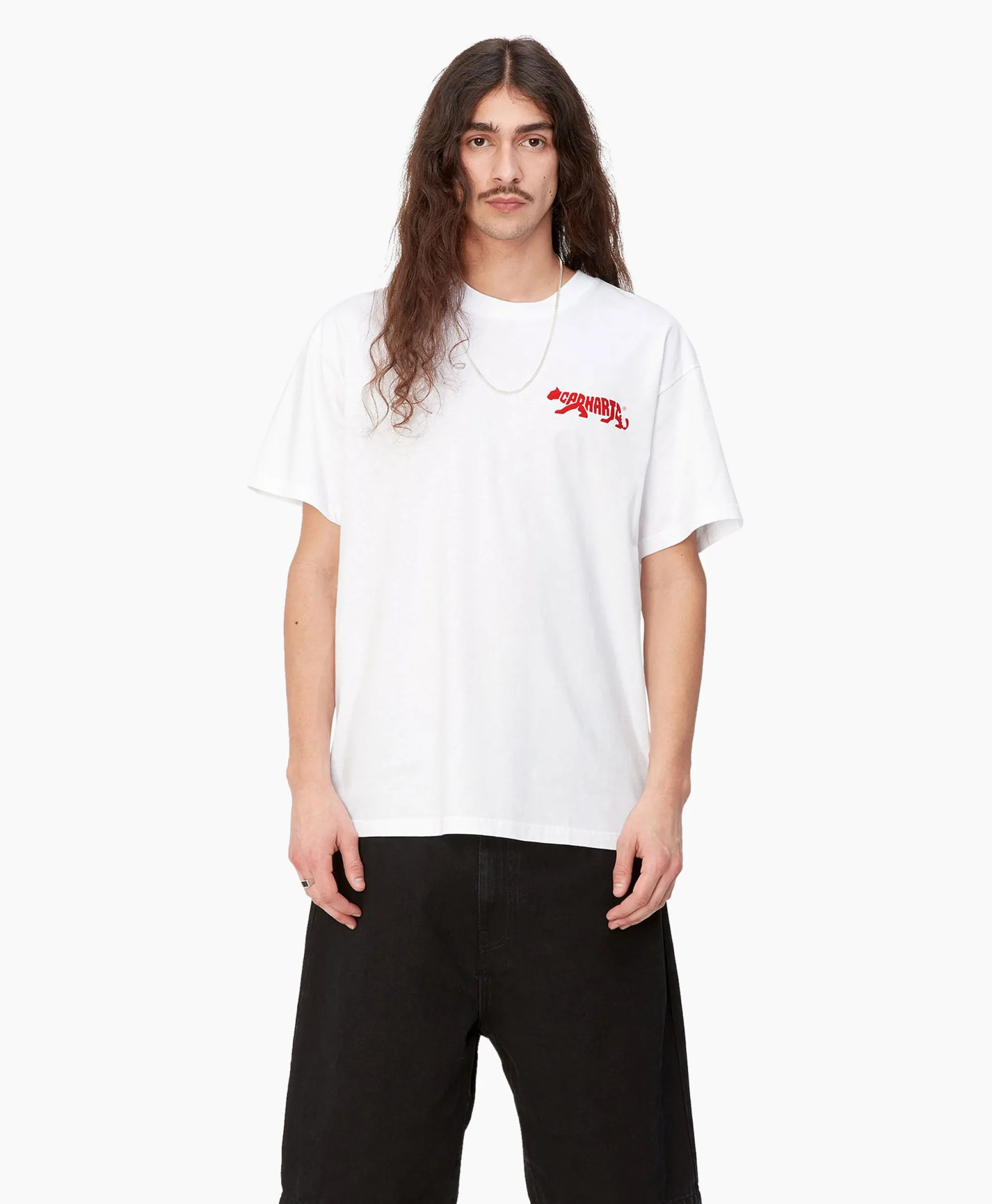 Carhartt Wip T-Shirt Korte Mouw Rocky Wit*Heren T-Shirts