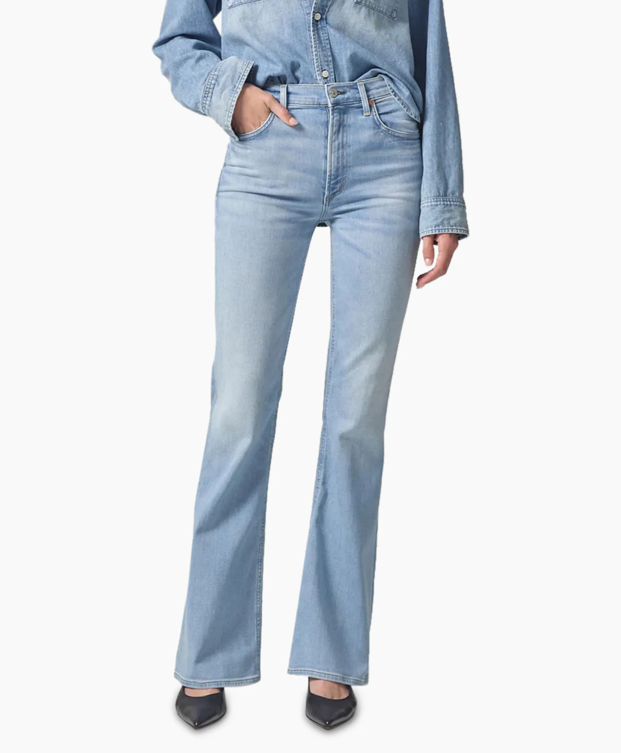 Citizens Of Humanity Flared Broek Isola Flare Blauw*Dames Broeken