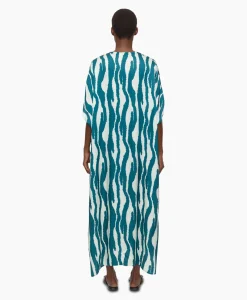 Closed Maxi Jurk Caftan Blauw*Dames Jurken