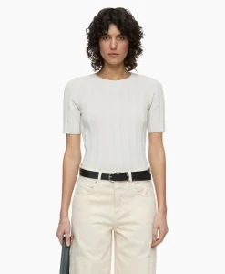 Closed Top Crew Neck Short Sleeve Ecru*Dames T-Shirts & Tops