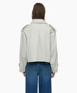 Closed Trenchcoat Cropped Ecru*Dames Jassen