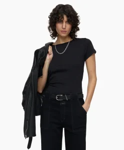 Closed T-Shirt Korte Mouw Crew Neck Short Sleeve Zwart*Dames T-Shirts & Tops