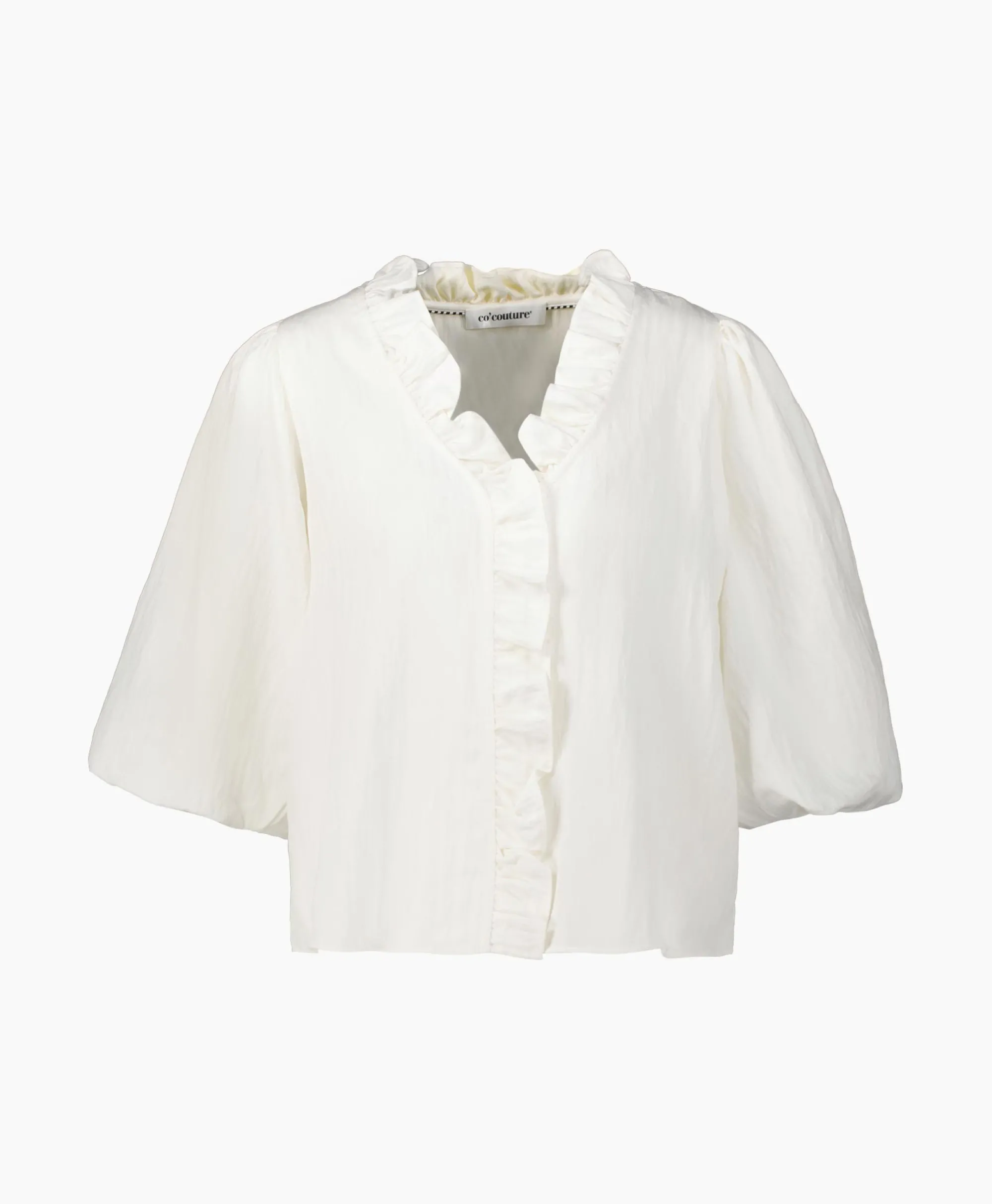 Co'couture Co'Couture Blouse Sueda Puff Wit*Dames Blouses