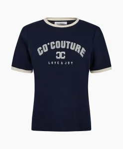 Co'couture Co'Couture T-Shirt Korte Mouw Edge Donker Blauw*Dames T-Shirts & Tops