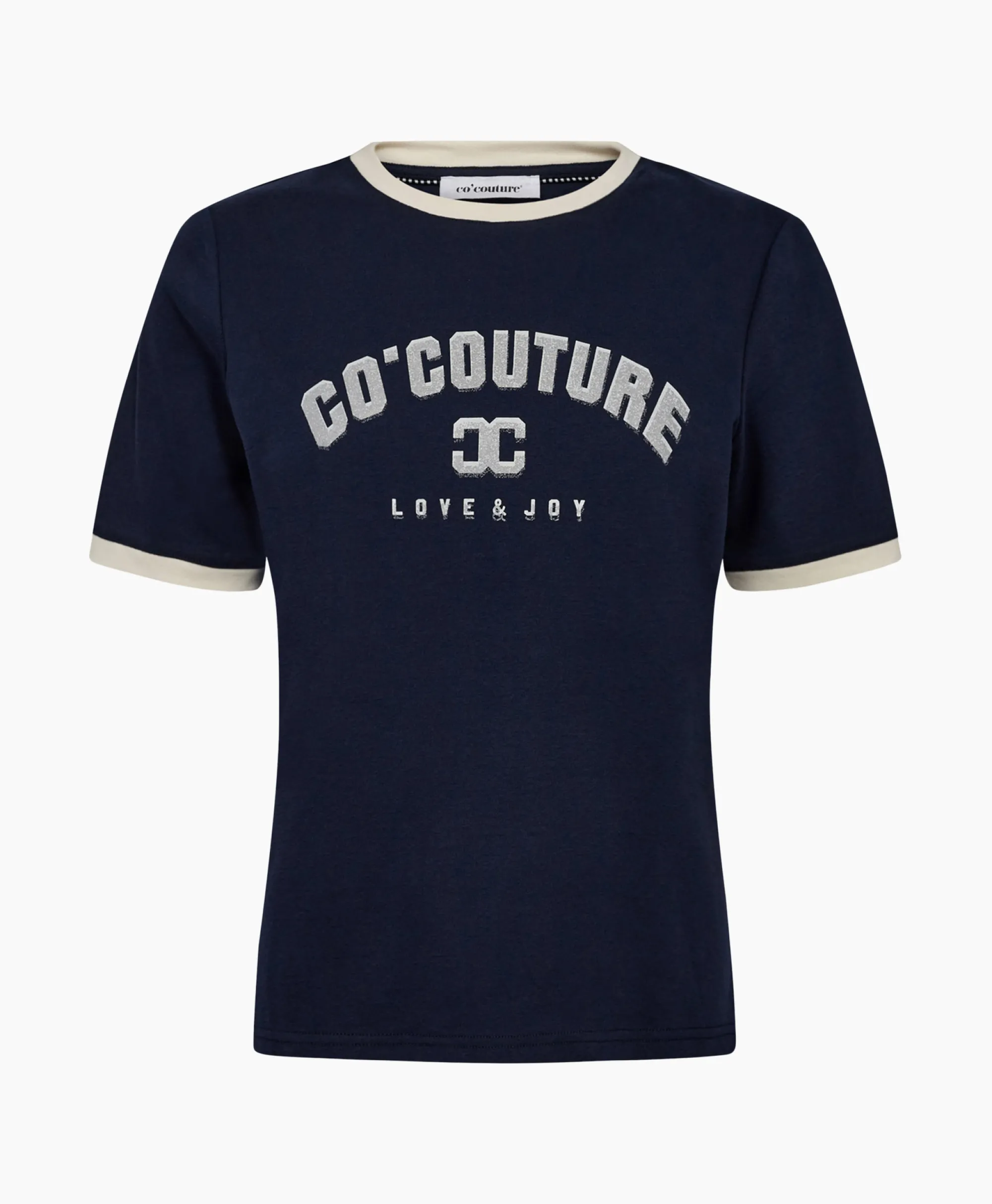 Co'couture Co'Couture T-Shirt Korte Mouw Edge Donker Blauw*Dames T-Shirts & Tops