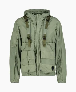 Cp Company Jack Flatt Nylon Reversible Hooded Groen*Heren Jassen