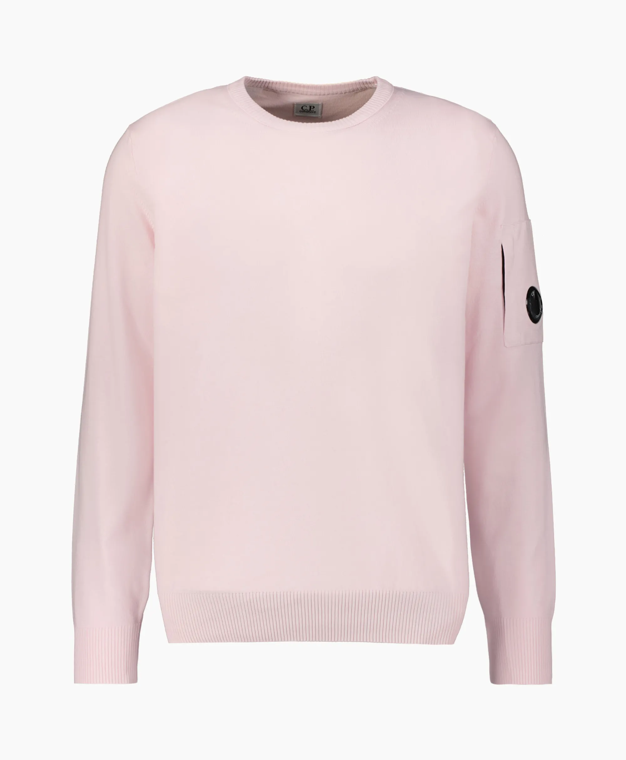 Cp Company Pullover Cotton Crepe Knit Rose*Heren Truien