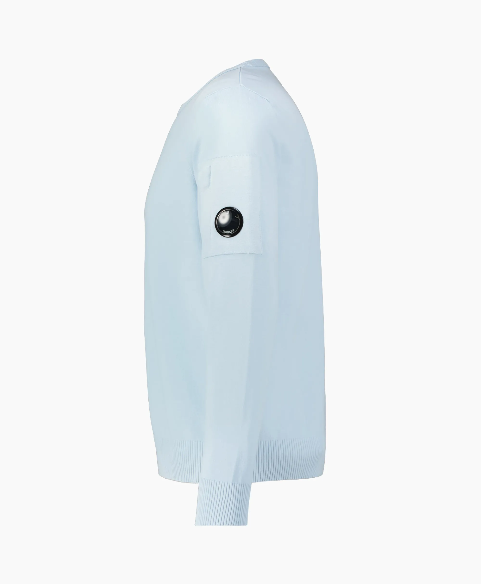 Cp Company Pullover Cotton Crepe Knit Licht Blauw*Heren Truien