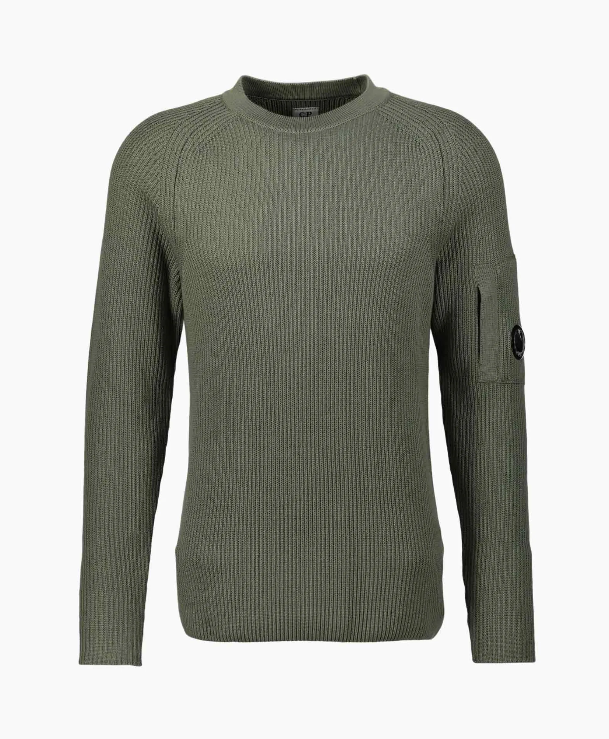 Cp Company Pullover Sea Island Ribbed Knit Groen*Heren Truien