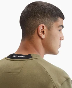 Cp Company Sweater Diagonal Raised Fleece Groen*Heren Truien