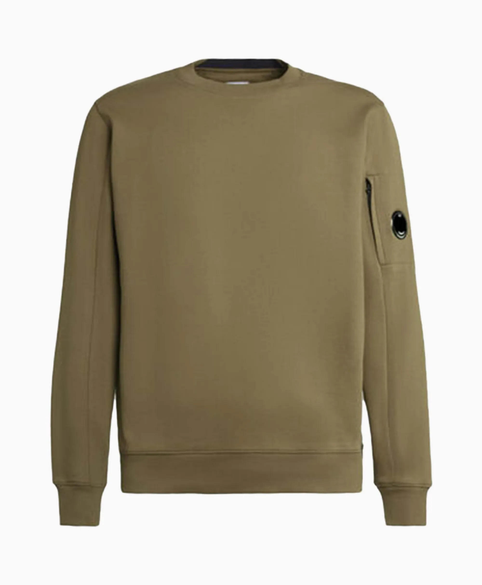 Cp Company Sweater Diagonal Raised Fleece Groen*Heren Truien
