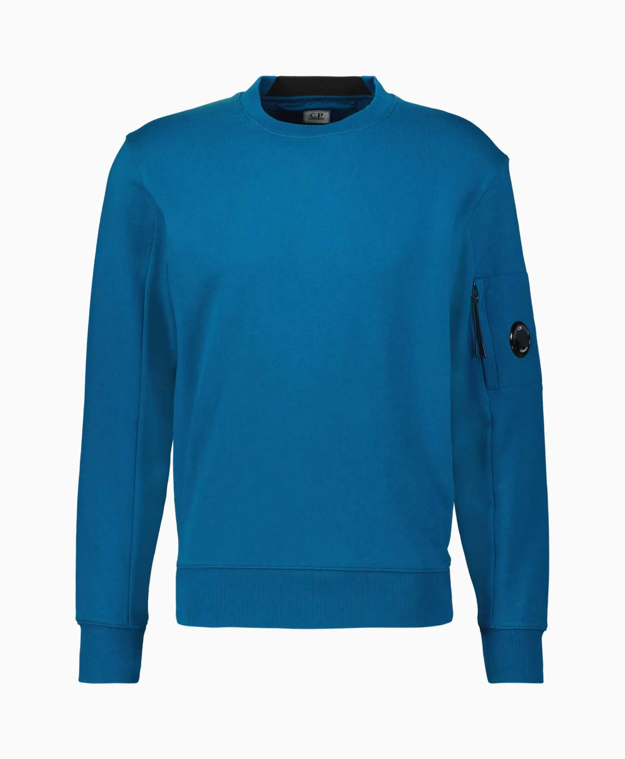 Cp Company Sweater Diagonal Raised Fleece Blauw*Heren Truien