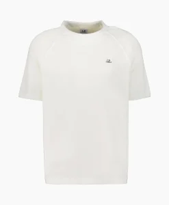 Cp Company Sweater Sponge Fleece Short Sleeved Wit*Heren Truien