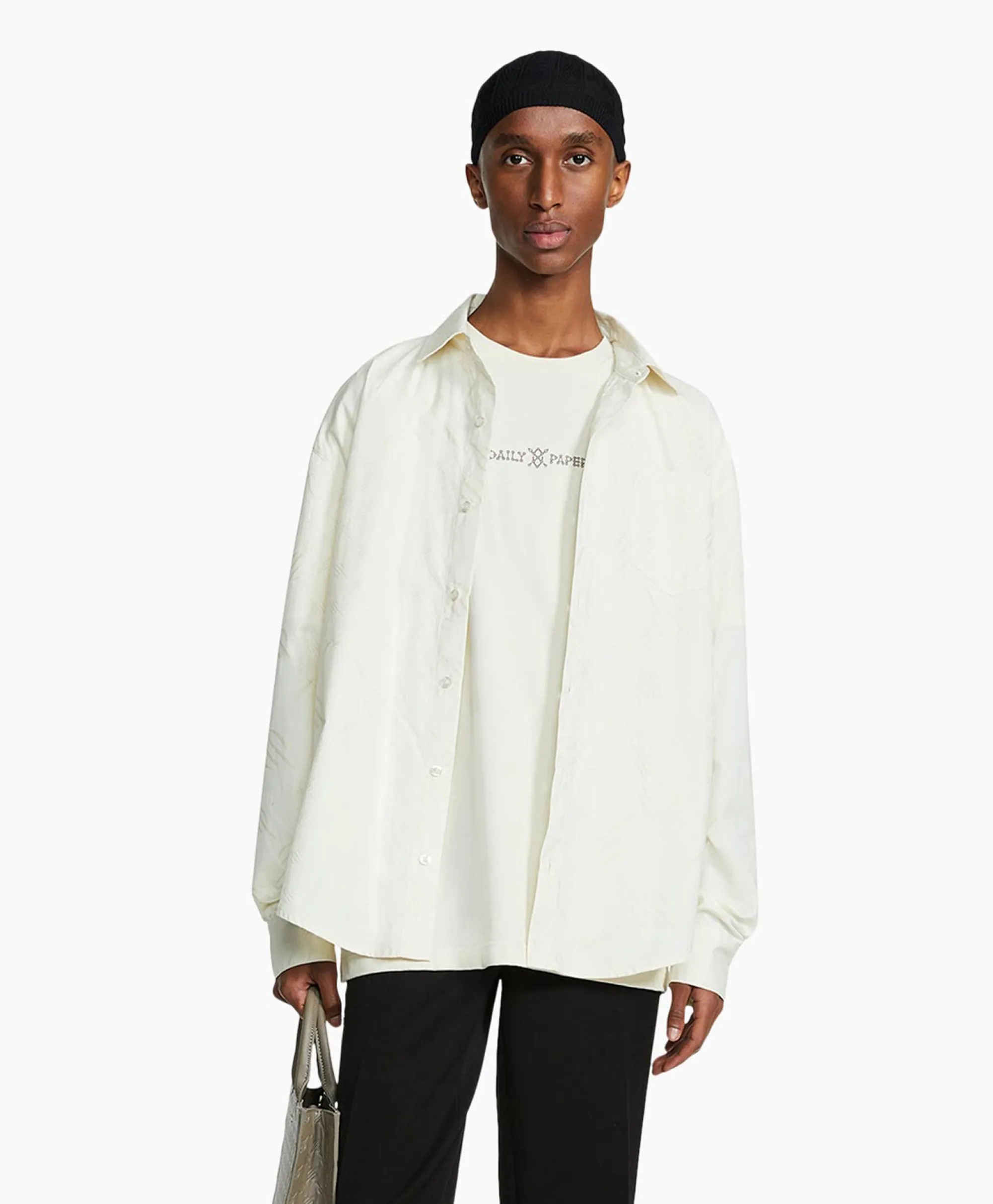 Daily Paper Overhemd Housni Wit*Heren Overhemden
