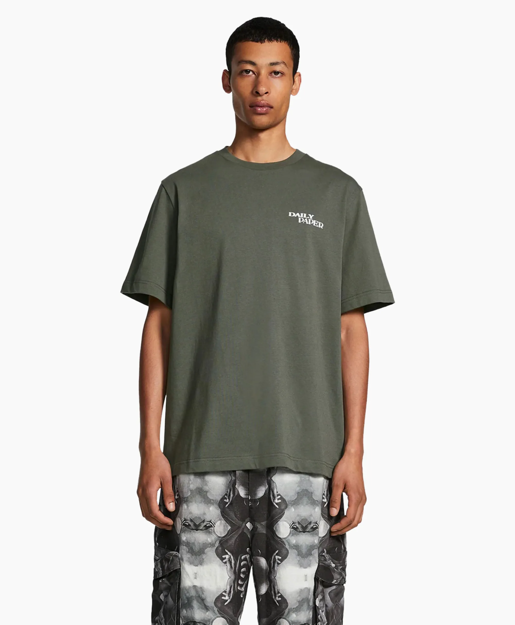 Daily Paper T-Shirt Korte Mouw Hand Donker Groen*Heren T-Shirts