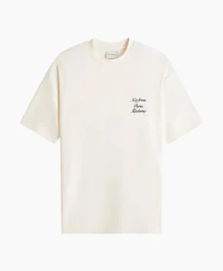 Drole De Monsieur Le T-Shirt Sloga Cursive Off White*Heren T-Shirts