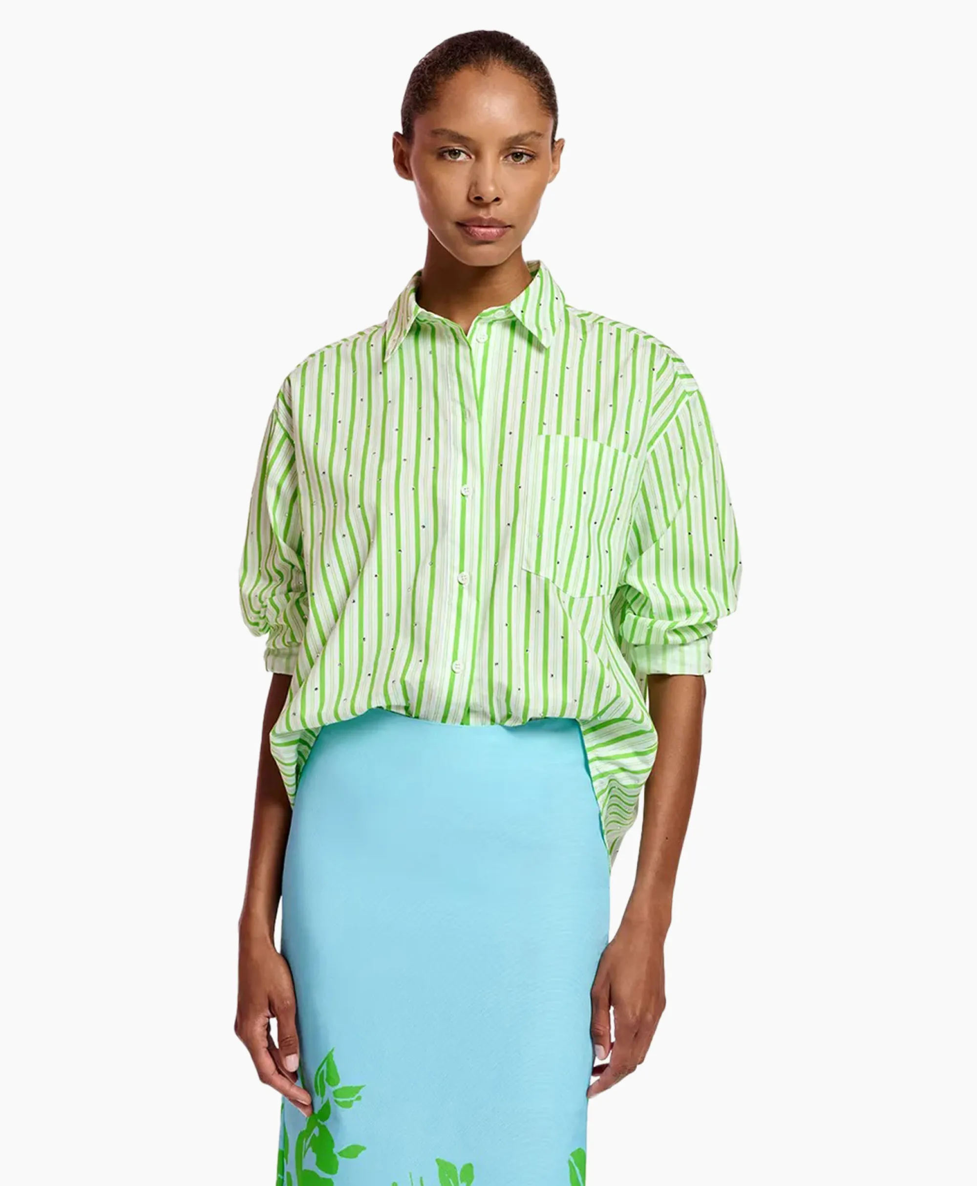 Essentiel Antwerp Blouse Fevertree Groen*Dames Blouses