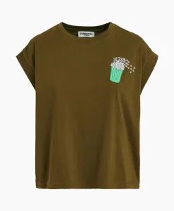 Essentiel Antwerp T-Shirt Korte Mouw Faustina Groen*Dames T-Shirts & Tops