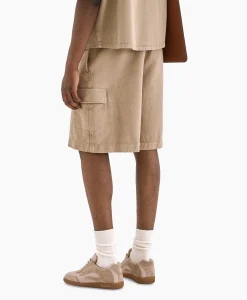 Flâneur Flaneur Korte Broek Cargo Beige*Heren Broeken