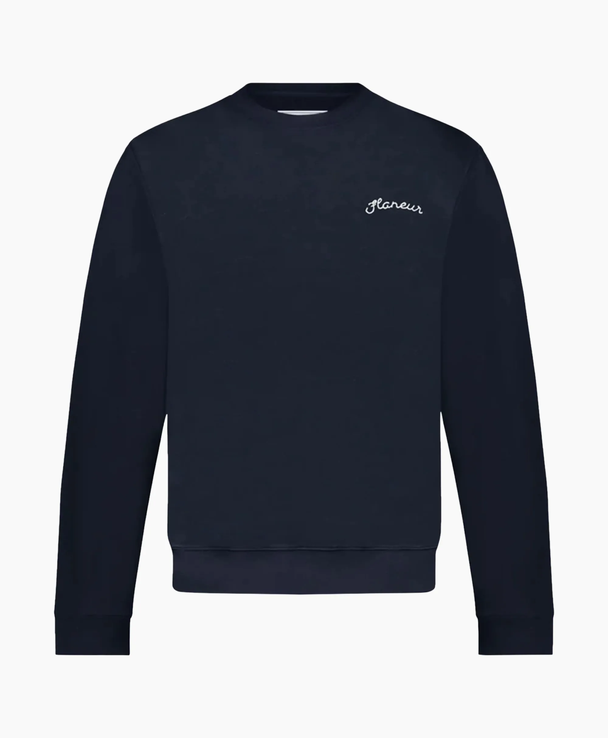 Flâneur Flaneur Sweater Signature Donker Blauw*Heren Truien