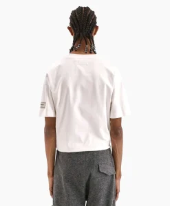 Flâneur Flaneur T-Shirt Korte Mouw Atelier Sleeve Emblem Wit*Heren T-Shirts