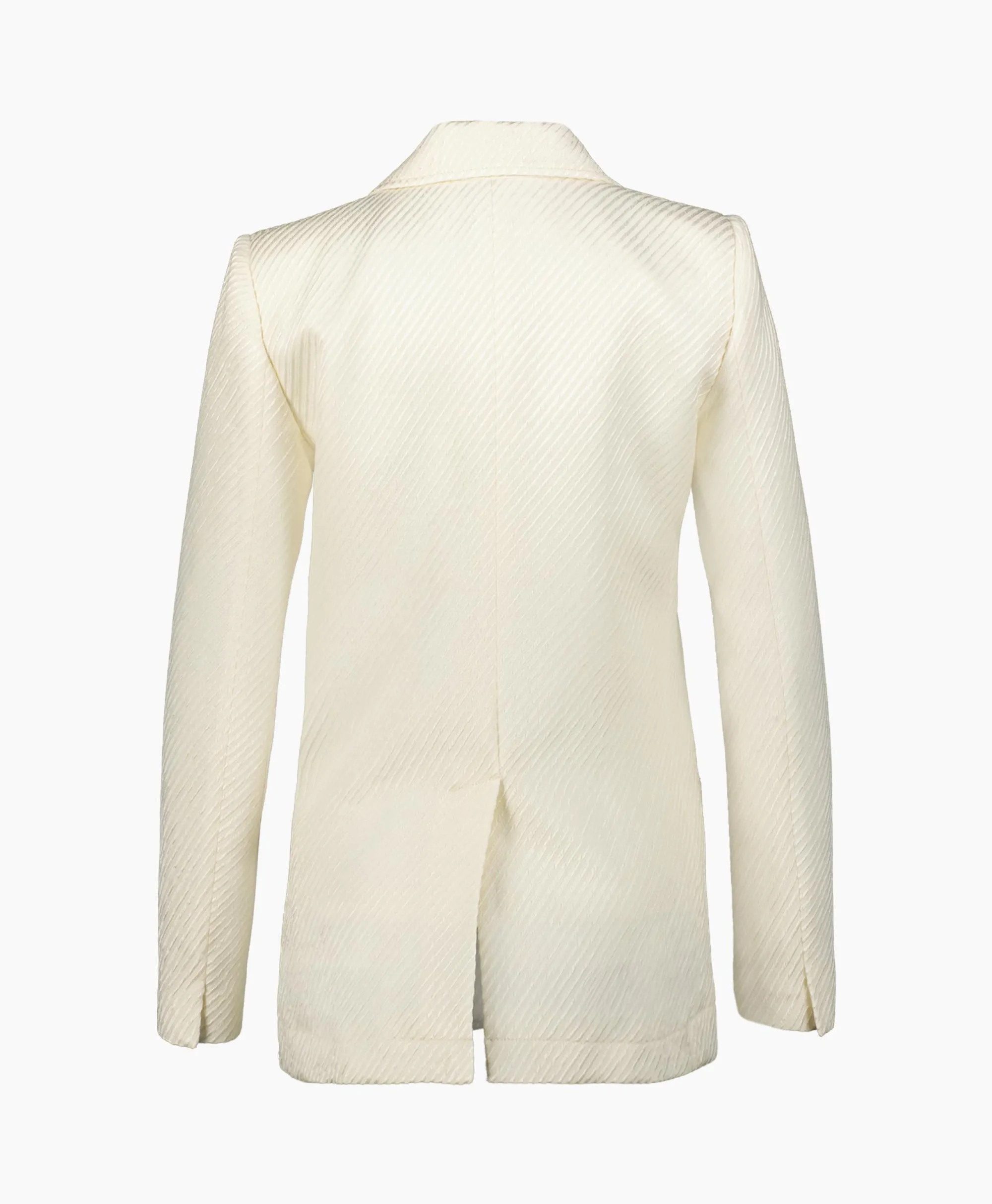 Forte_forte Blazer Jacket Diagonal Structure Couture Ecru*Dames Blazers